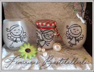 Preview: Plotterdatei "Tima Engel 3 er Set und Engelschrift"